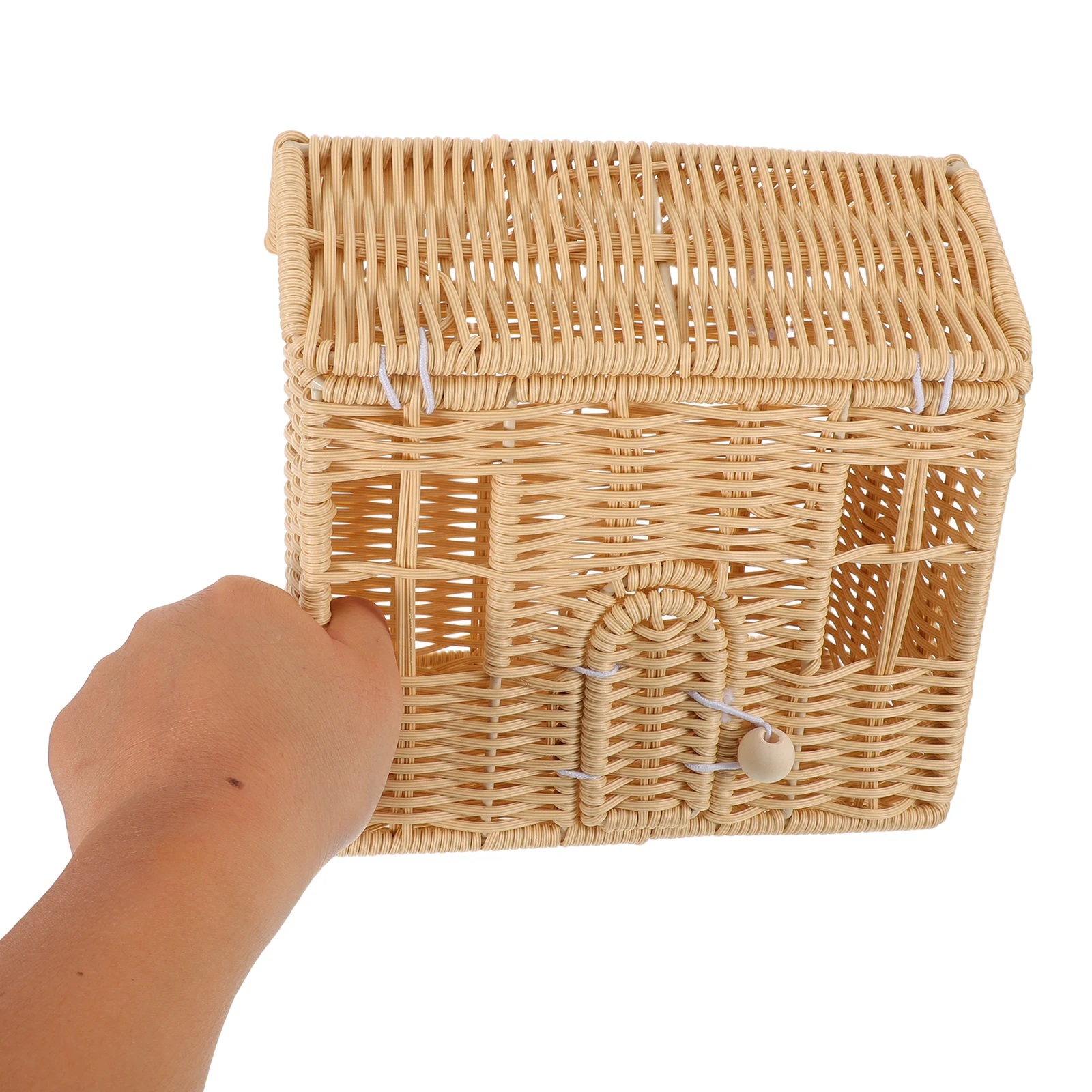 

Christmas Candy Basket Shower Party Favors Handmade with Handle Decorative Storage Woven Boxes Present Baskets