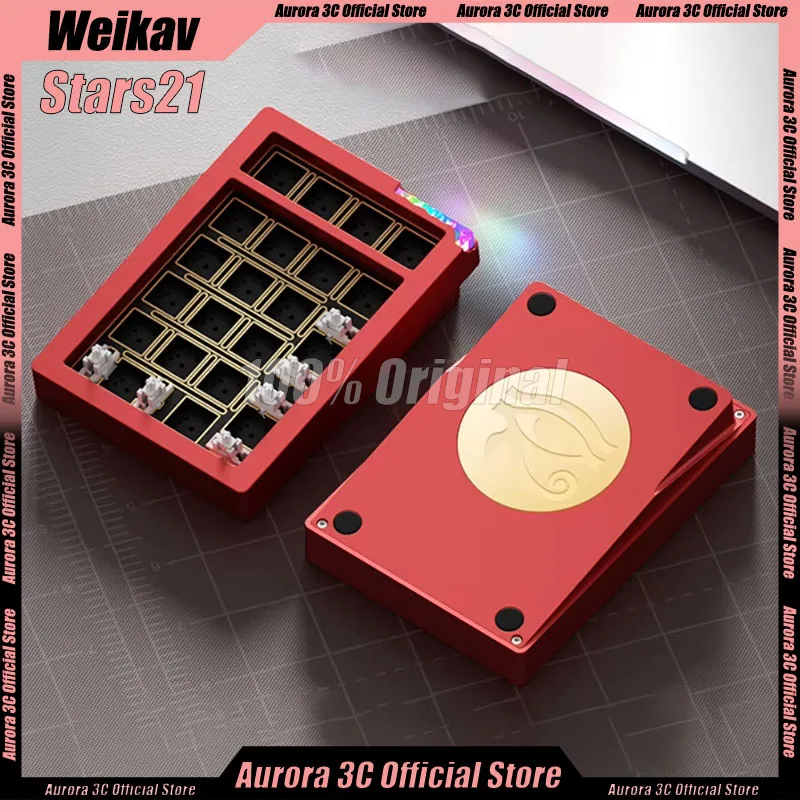 

Weikav STARS21 PAD цифровая механическая клавиатура, комплект беспроводной трехрежимной алюминиевый сплав, игровая клавиатура на заказ, комплект ПК, подарок для киберспорта