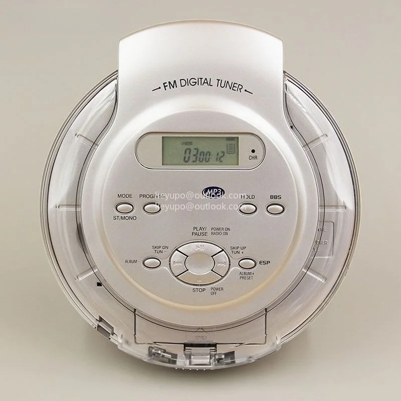 

Portable CD player, Walkman CD player, English CD support Silver