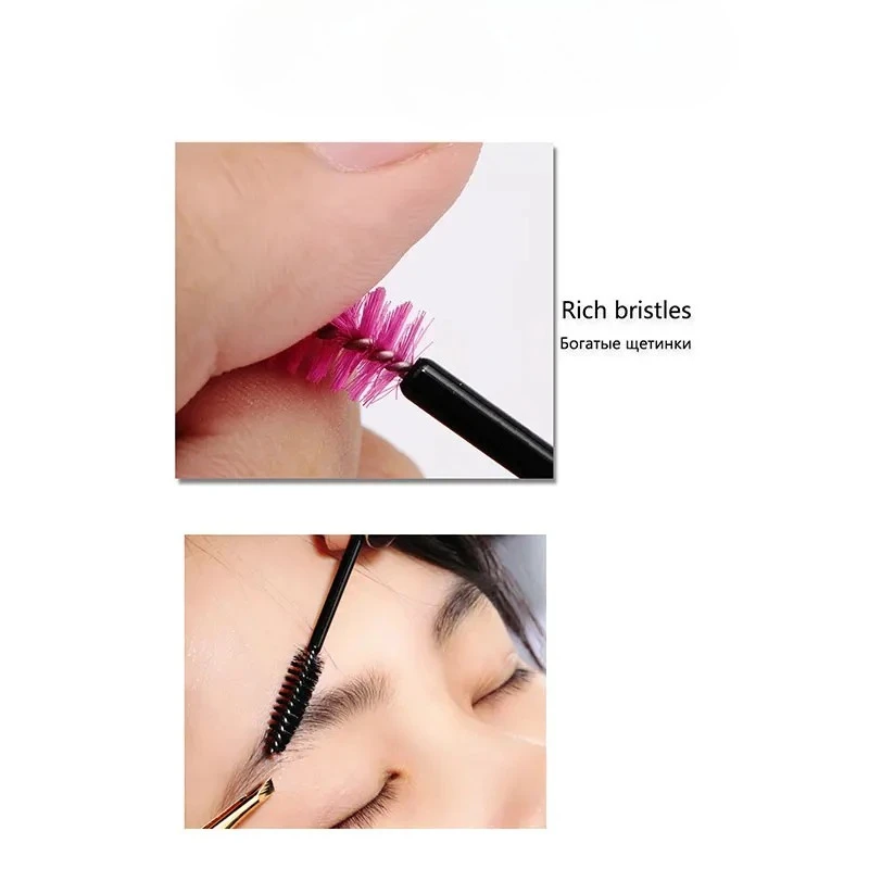 Peine cepillo de pestañas de cristal desechable, 5/25/50 Uds., varitas de máscara para extensión de pestañas, herramientas de belleza profesionales de maquillaje