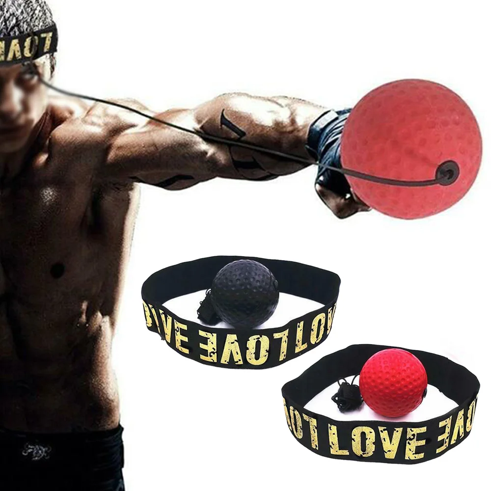 1Pcs MMA Muay Thai Boxing Speed Ball With Head Band Reaction Time Training Trainer Exercise Equipment Accessories