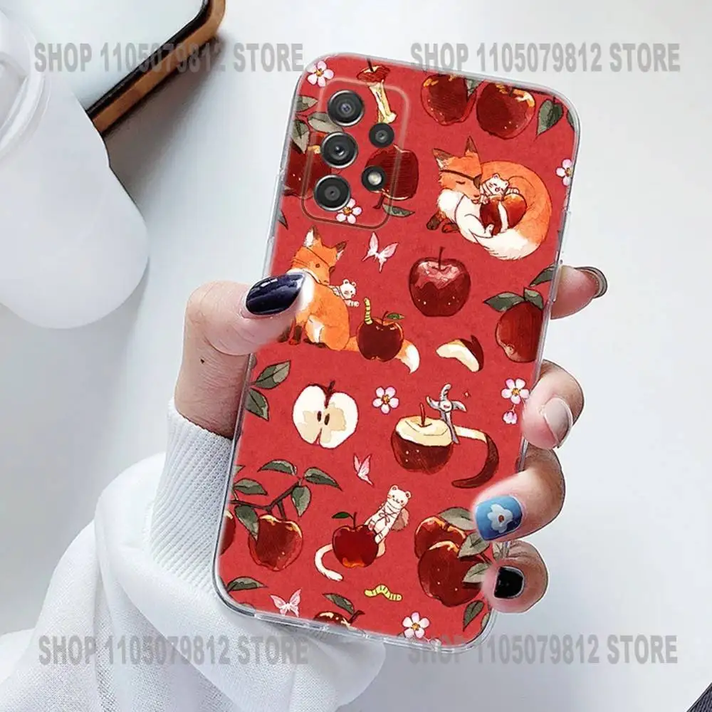 حافظة هاتف كارتون فوكس من السيليكون لهاتف سامسونج S30,23,21,22,20 FE lite,S10,9,PIus Note20 Ultra Soft Transparent #2