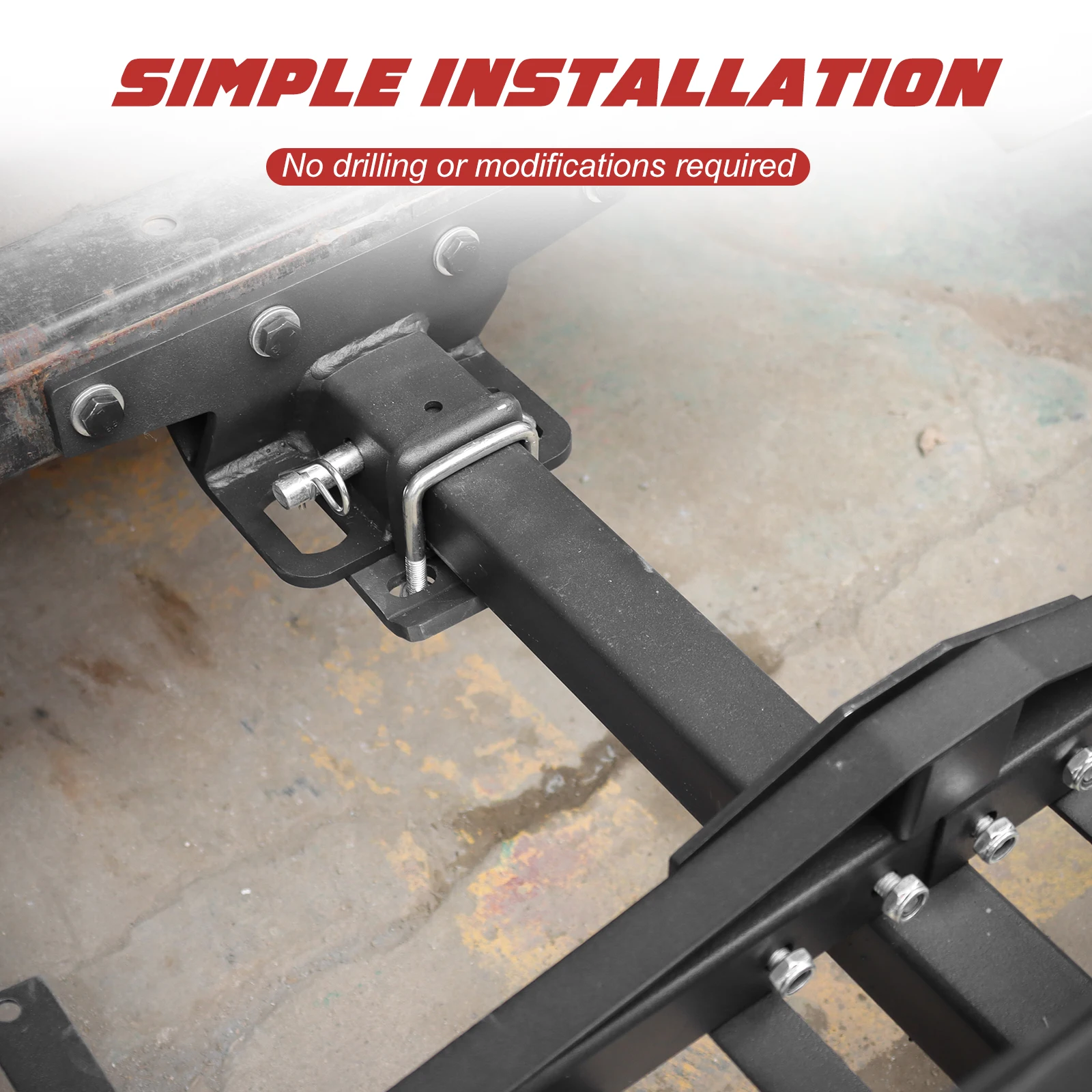 Motorcycle Trailer Hitch Carrier Scooter Dirt Bike Hauler Hitch Mount Rack for Standard 2" square III, IV or V receiver