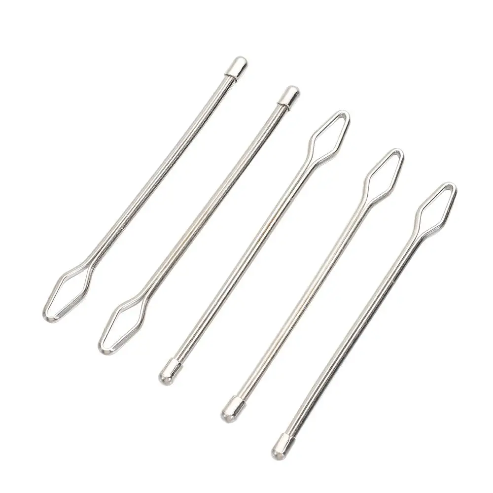 5pcs Craft Clip Tweezers Self-Locking Easy Threaders Wearing Threaders Guide Stainless Steel Elastic Rope Threader