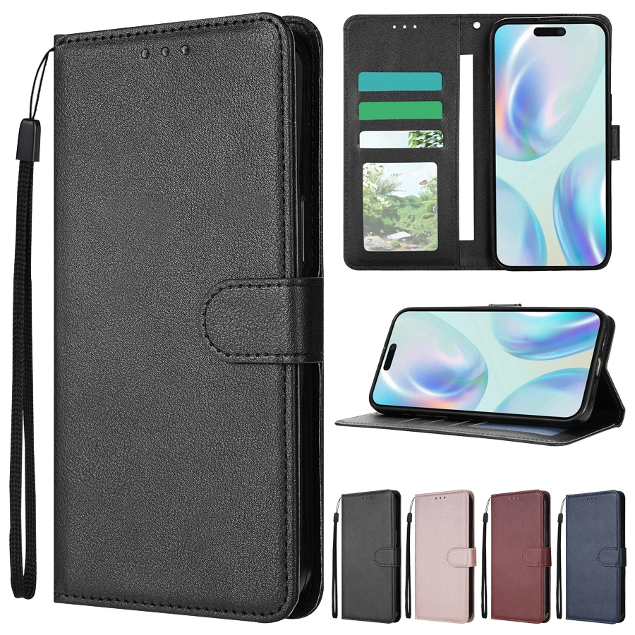 Etui z kieszenią na karty, ramką na zdjęcia, funkcją podstawki, magnetycznym zamknięciem i skórzanym wykończeniem do iPhone'a Air 17 Pro Max 16e 15 14 13 12 11, odporne na upadki.