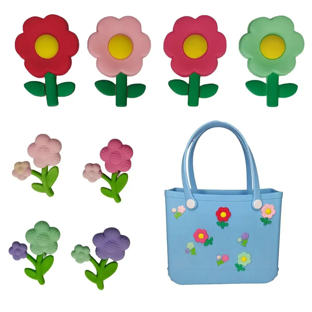 8 STKS Bloemen Bedels voor Bogg Tas Accessoires DIY Strandtas Accessoires Bedels