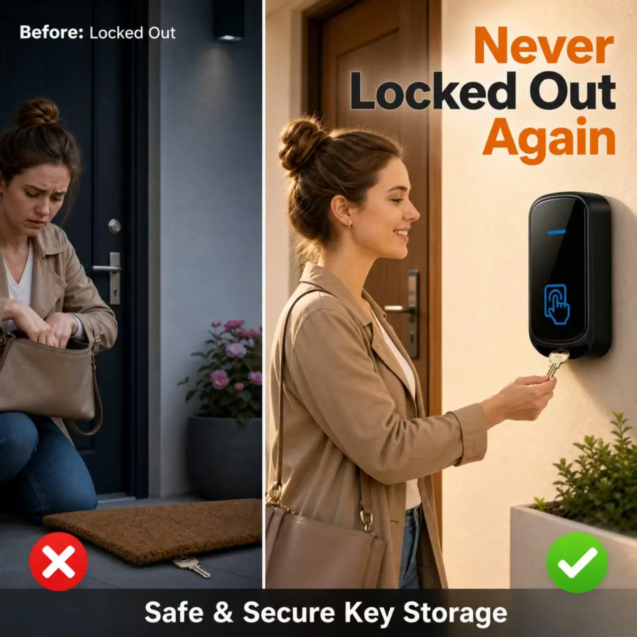 Multi-Function Hidden Key Holder Sight Secret Compartment Key Hider Money Safe Box For Home Office Apartment Spare Keys Safe