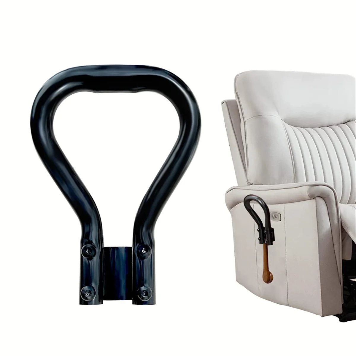 ABZV-Recliner Handle Extender, Recliner Lever Extender for Lazy Boy, Heavy Duty Steel Oversized Recliner Chair Hand Extender