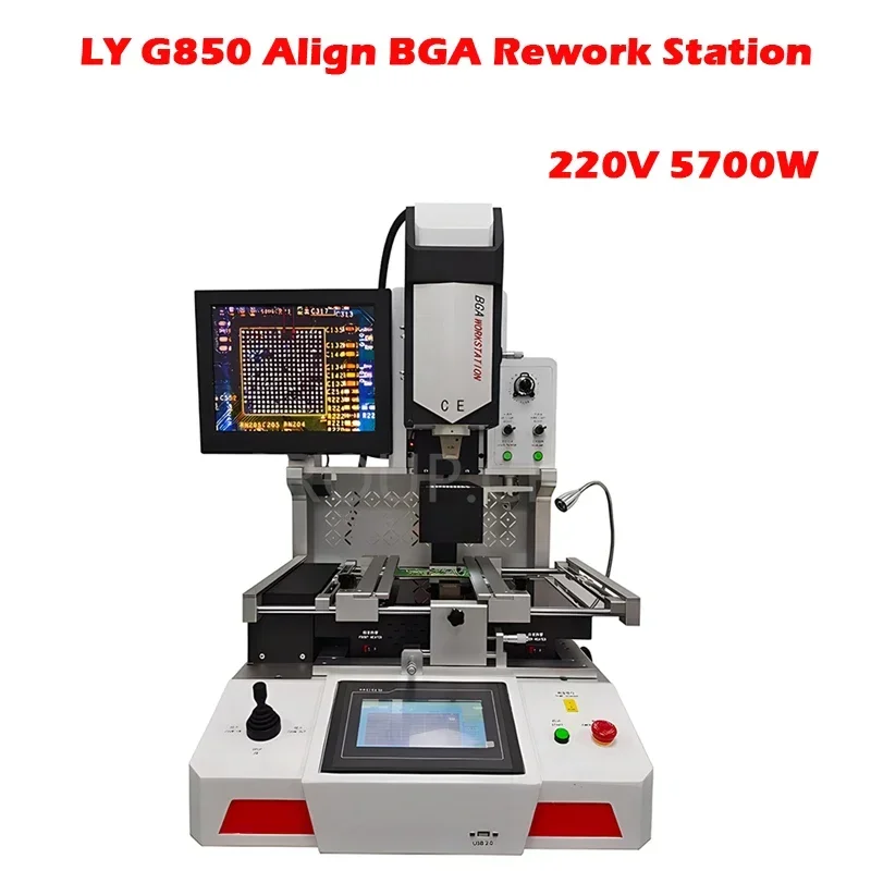 Ly g850 5700w universal semiautomático alinhar industrial bga estação de retrabalho máquina de solda para laptops consoles de jogos celulares
