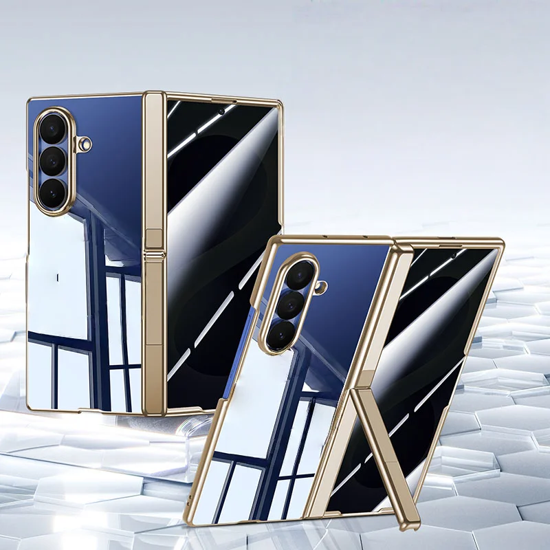For Samsung Galaxy Z Fold 8 Ultra phone case with magnetic ring hinge stand electroplated case film, all-in-one protective cover