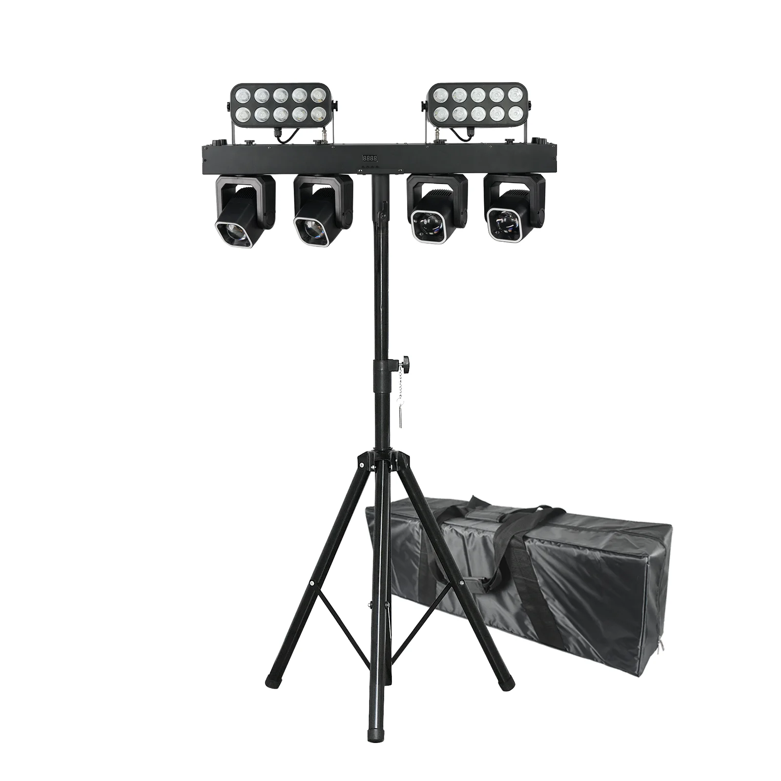 200W Portable RGBW Moving Head DJ Light Remote Control DMX512 Wash Effect Stage Bar Light For Disco Party Wedding Nightclub KTV