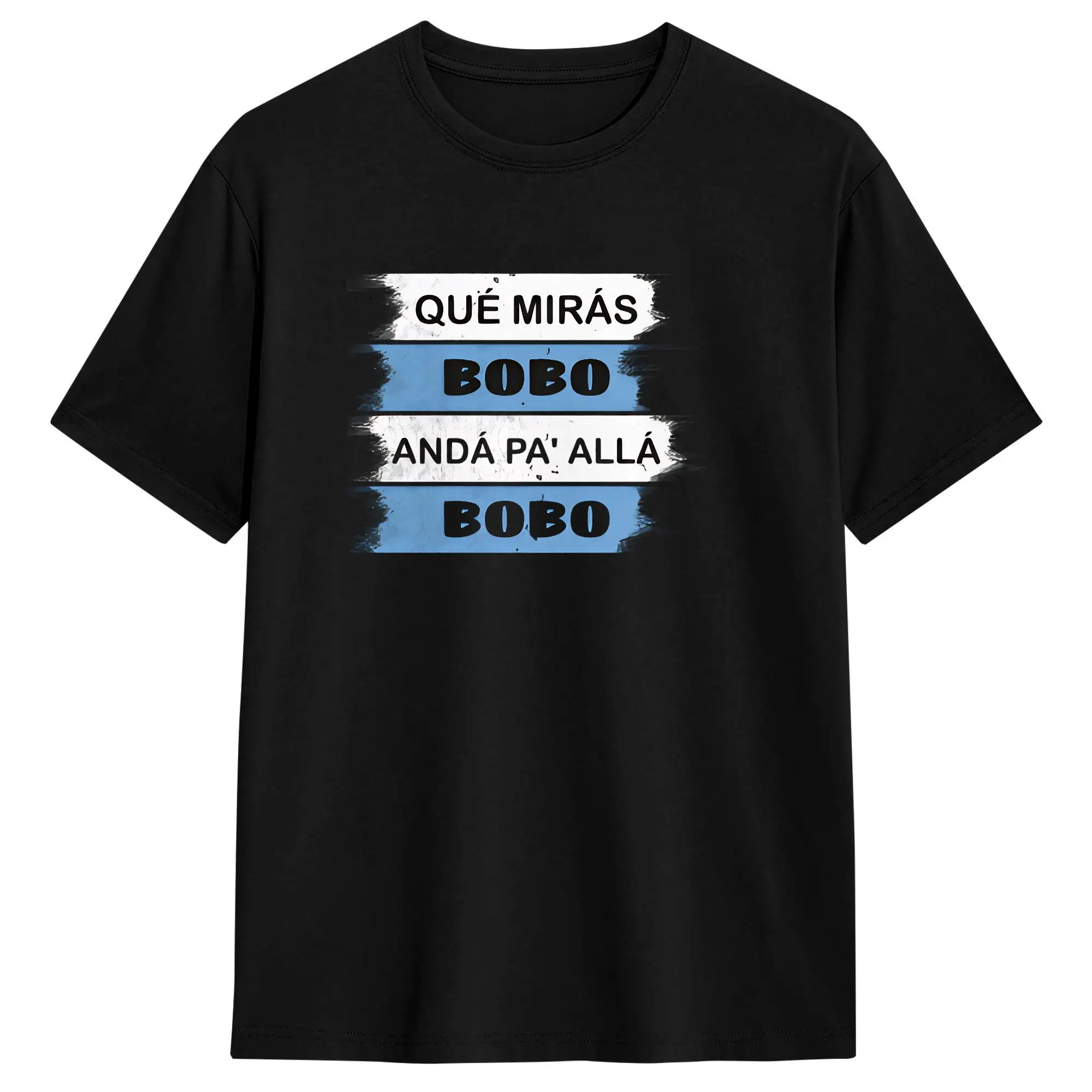 QUE MIRAS BOBO ANDA PA ALLA BOBO Pure Cotton T Shirt For Male Summer Aesthetic T Shirts Crew Neck Harajuku Tee Shirt Oversize
