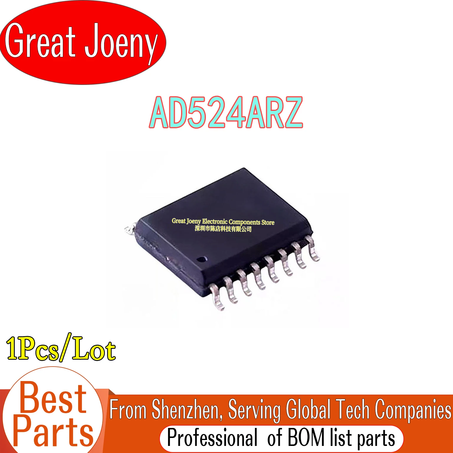 

100% New Original AD524 AD524ARZ AD524AR IC Chipset SOP-16