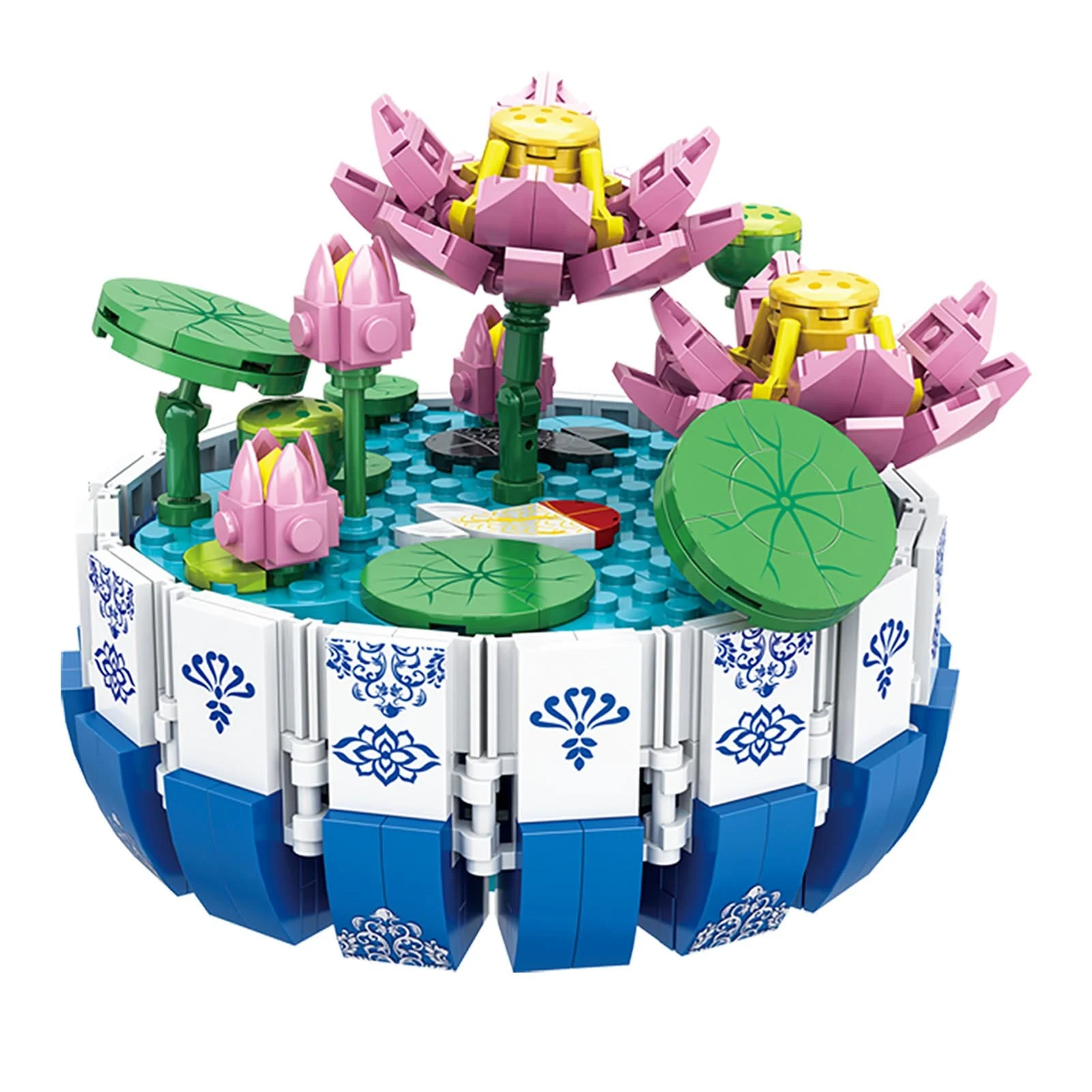 

Kids Flower & Pot Building Block Kit, Traditional Assembly Toy for Early Education Play