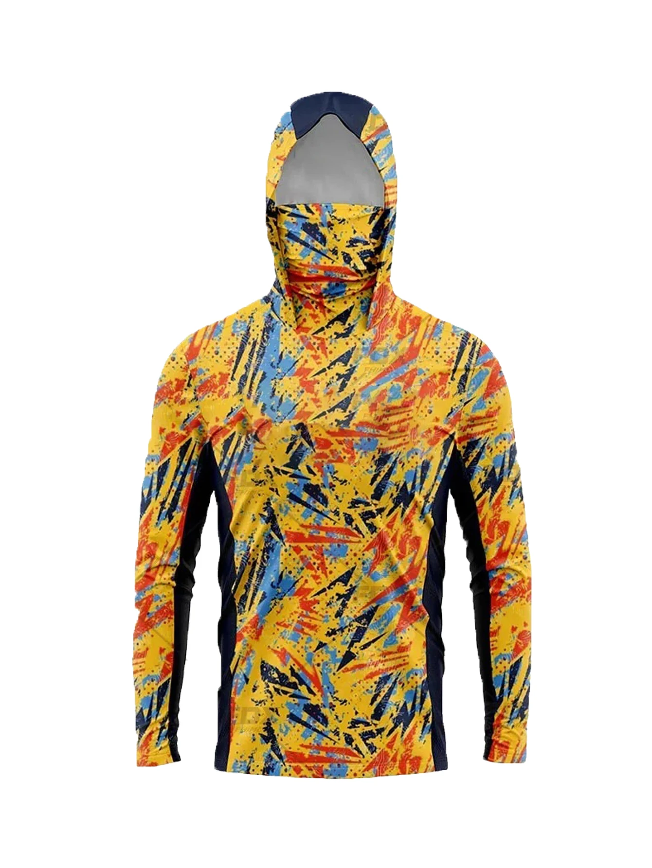 Fishing Hoodie - Bluzy wędkarskie z kapturem, maska przeciwsłoneczna,