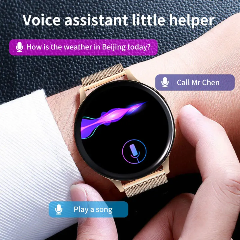 New NFC Smart Watch  Bluetooth Call Voice Assistant Digital Watch 1G Local Music Weather Clock For Android iOS sport smartwatch