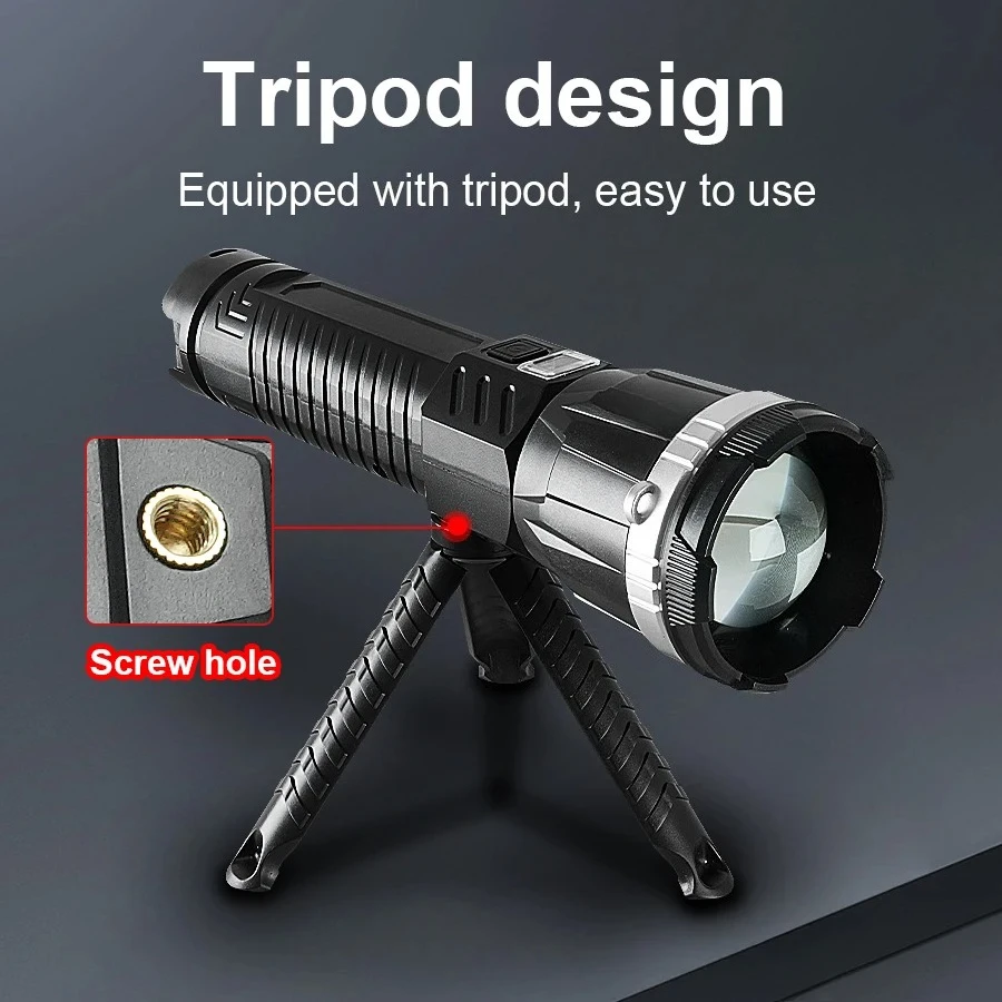 Picture 6: 19000000LM Super Powerful Flashlight Built-in Battery High Power Torch Rechargeable LED Light Big Aperture Camping COB Lantern