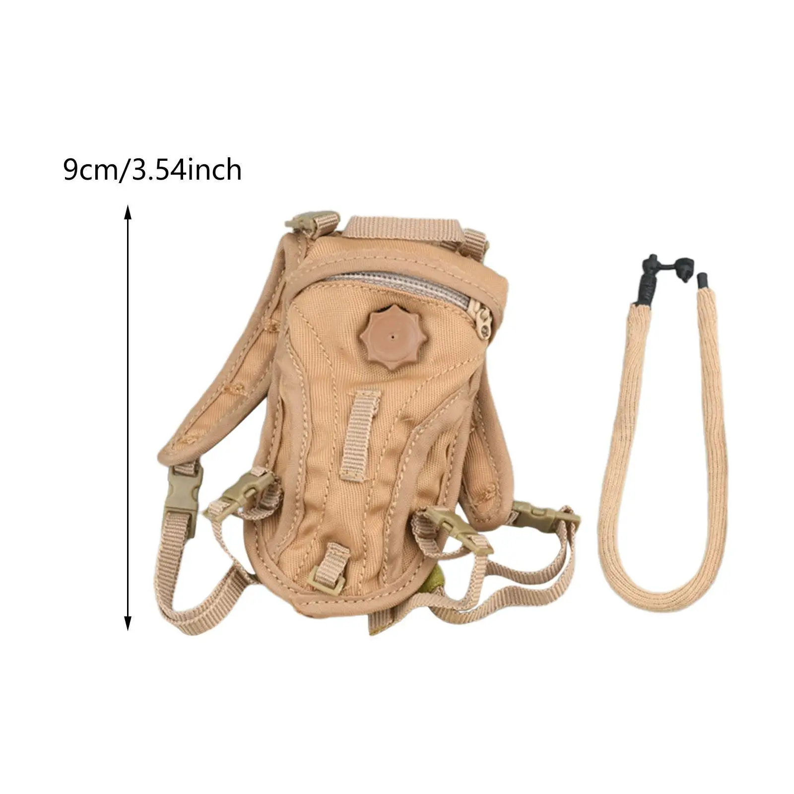 1:6 Scale Backpack with Zip Stylish Rucksack Collectible Toy for 12 inch Male