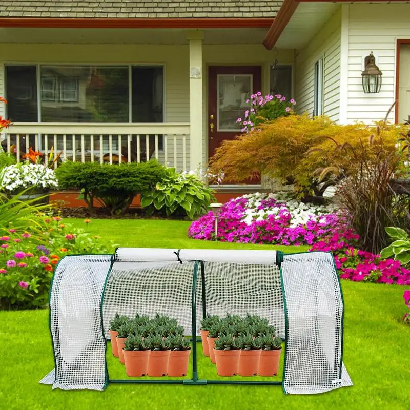 Portable Home Tunnel Greenhouse Mobile Mini Greenhouse Greenhouse Ventilated Plant Insulation Cover Without Frame