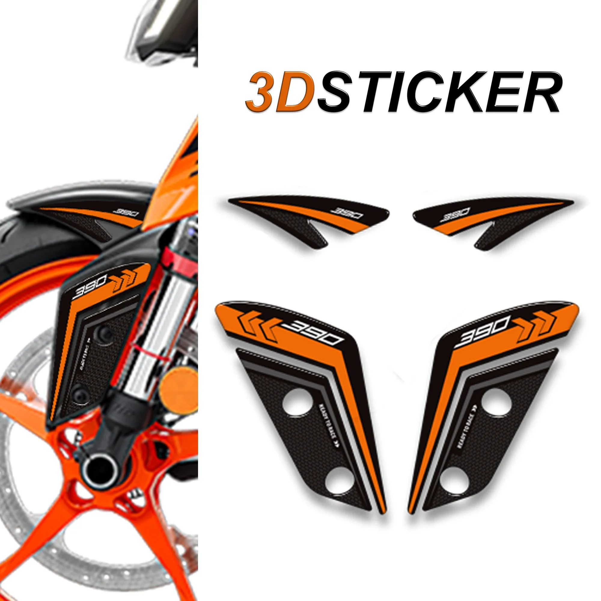 390 Duk FIT 2024 Motorcycle Fairing Fender Protector Tank Pad Side Grips Gas Fuel Oil Kit Knee TankPad Stickers Decals Adhesive