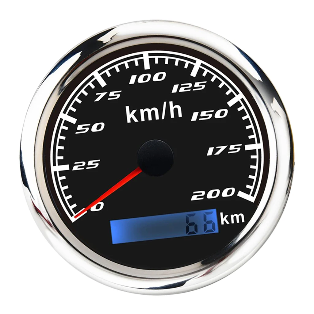 

Stainless Steel Digital Gauge 0-200 Kmh Waterproof Marine Meter for Truck Boat Instrument Panel