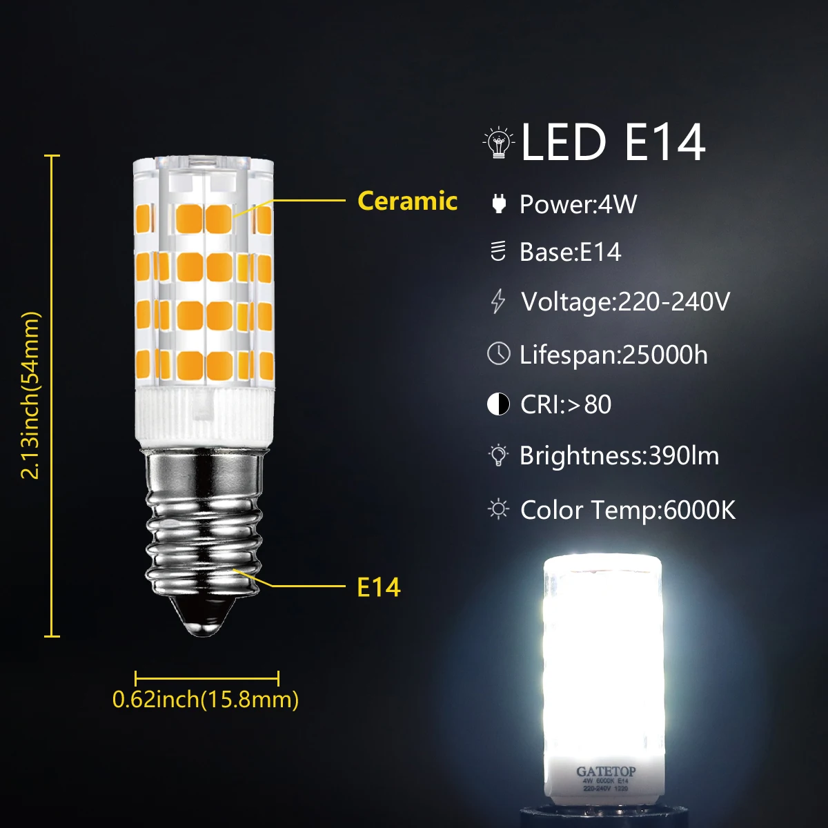 4w e14 LED-Lampe 220V-240V Mini-Mais birne Licht 2835smd Abstrahl winkel ersetzen Halogen Kronleuchter Lichter