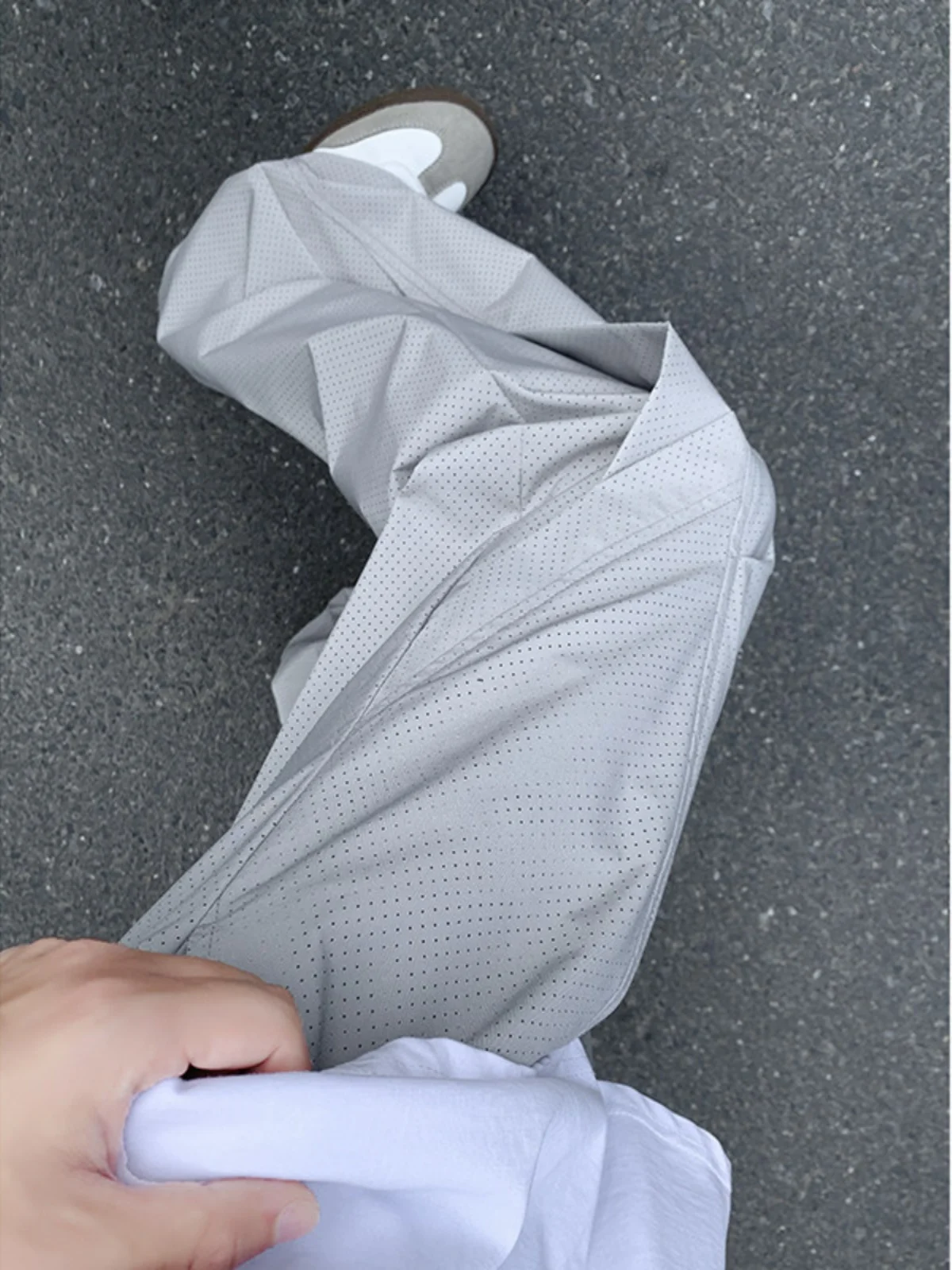 

Легкие мужские летние брюки из ледяного шелка Light ey Me, тонкие, тактические, для активного отдыха, в американском деконструированном стиле, расклешенные, повседневные, прямые, размер L