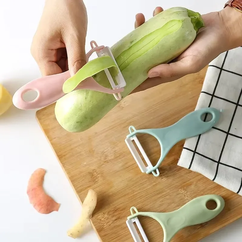 Kitchen Vegetable Fruit Ceramic Peeler Cooking Tools Potato Peelers Ceramic Peeler Household Convenience Small Tool Random Color