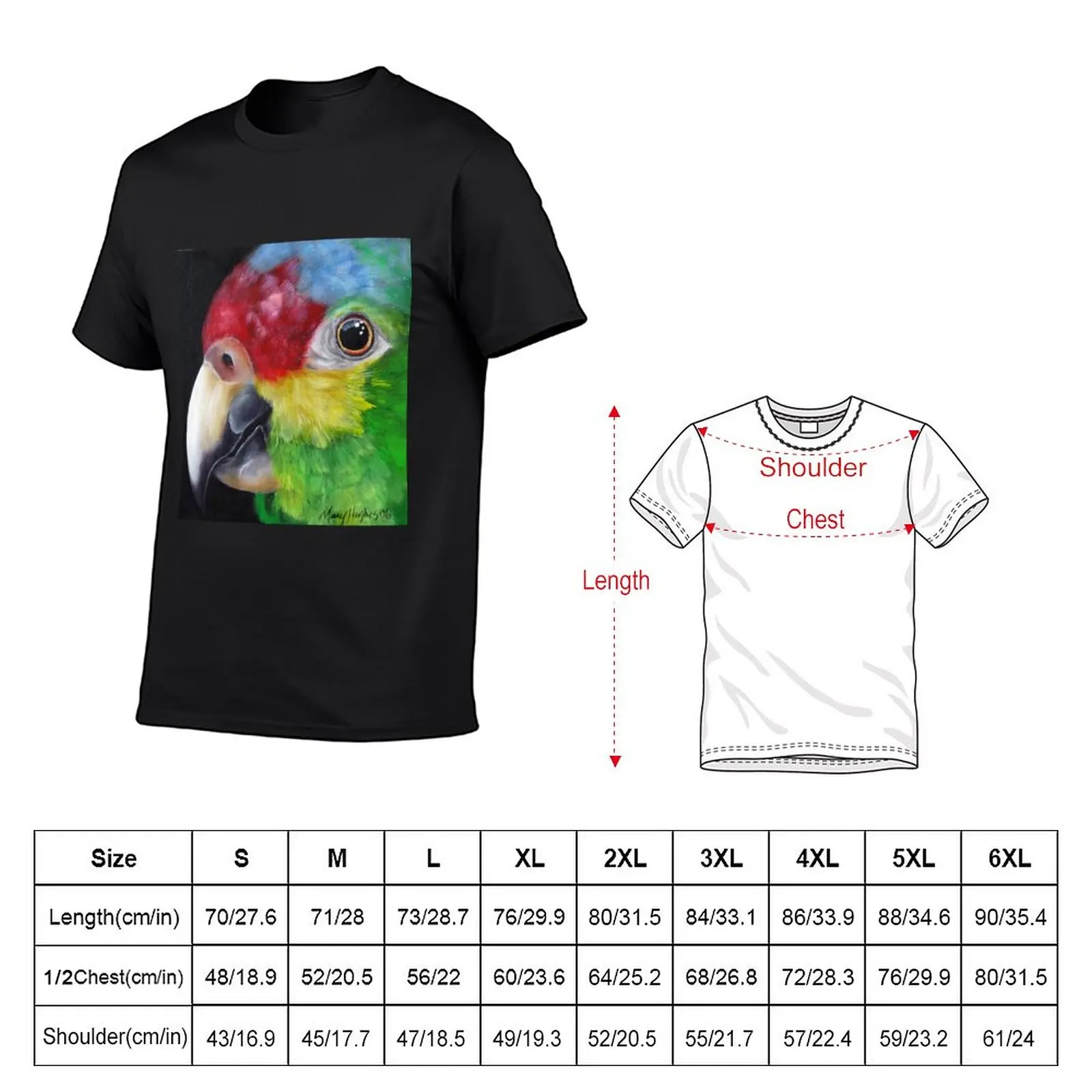 Red-Lored Amazon Parrot T-Shirt Anime t-shirt funny t shirts Aesthetic clothing anime clothes mens white t shirts