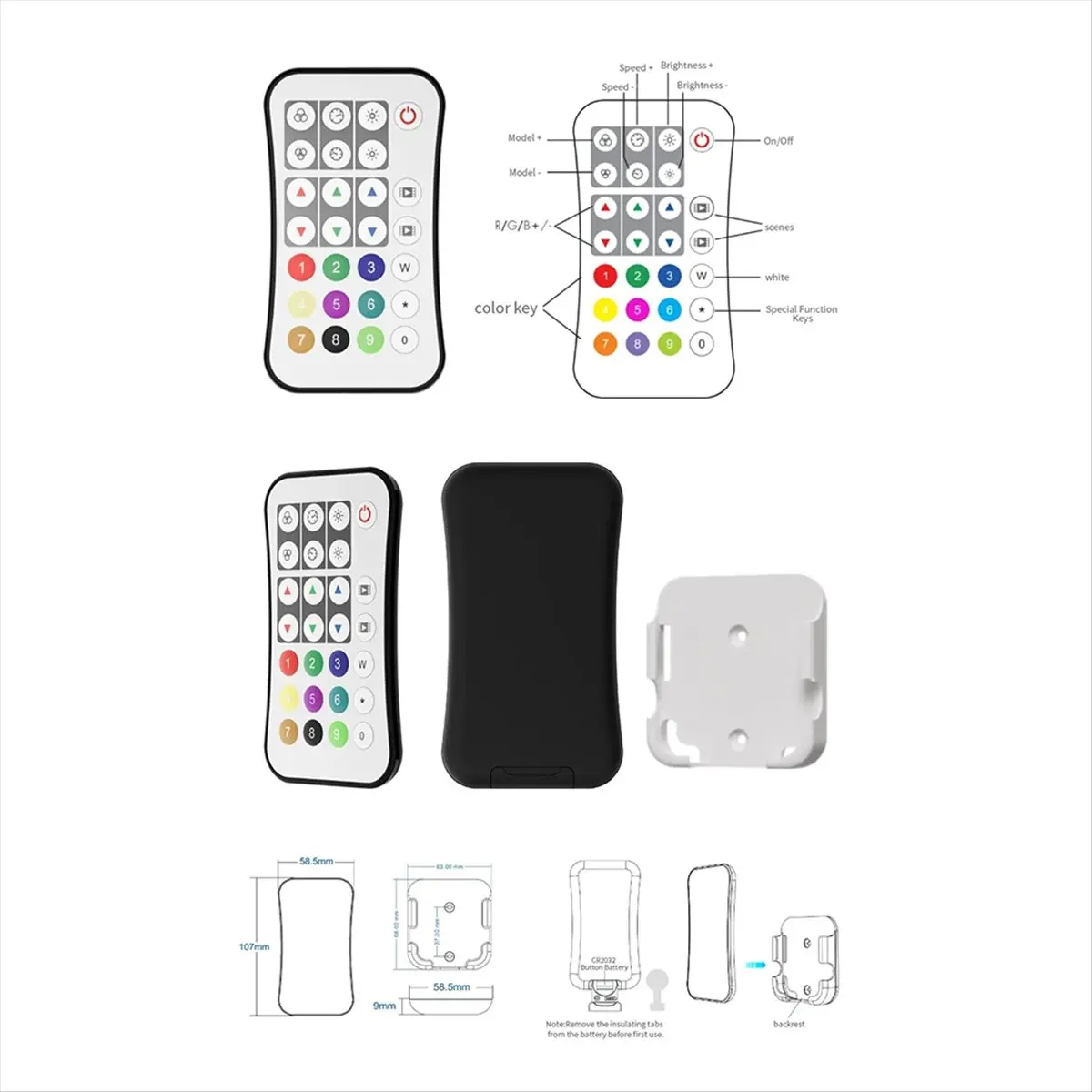 Tuya SPI RGB/RGBW Pixels LED Controller WIFI 2.4GHz RF Remote for Alexa Google ECHO for WS2811 WS2812B WS2815 Strip 1Set