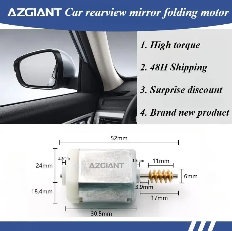 

AZGIANT Car Electric Fold Exterior Mirror Motor For Chevrolet Malibu Holden Malibu XL Hyundai ix45 MK1/Santa Fe MK3/Santa Fe XL