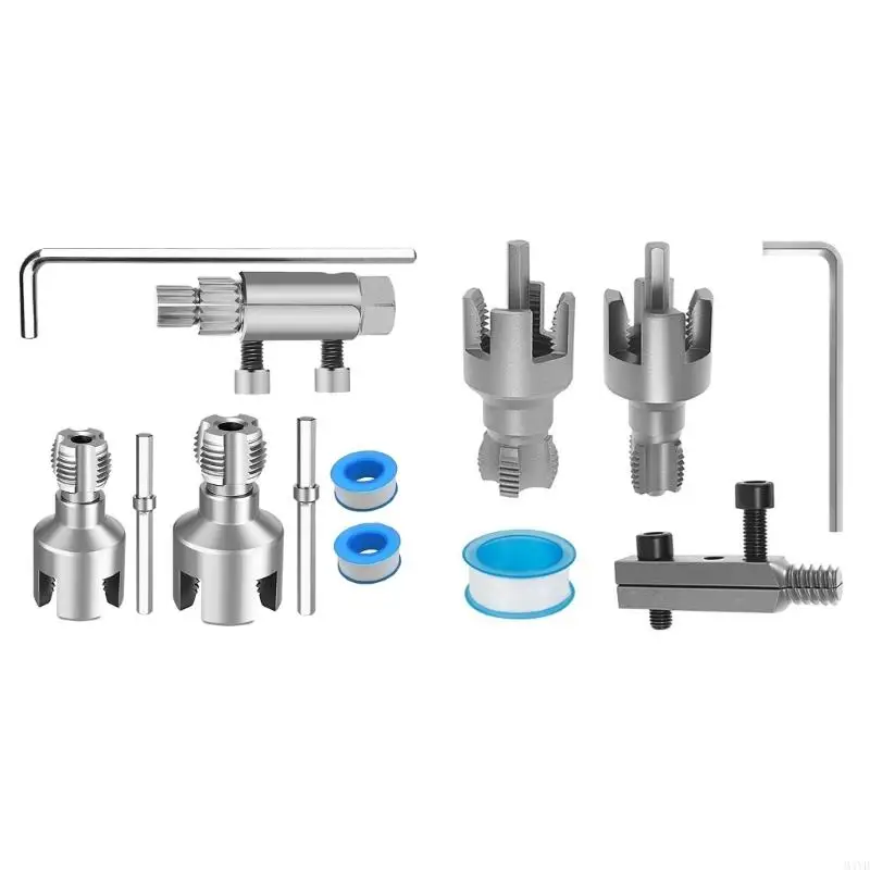Broken Pipe Extractor Tool for 1/2Inch 3/4Inch Pipe Internal Pipe Wrench for Electric Drill Quickly Remove Rusted M4YD