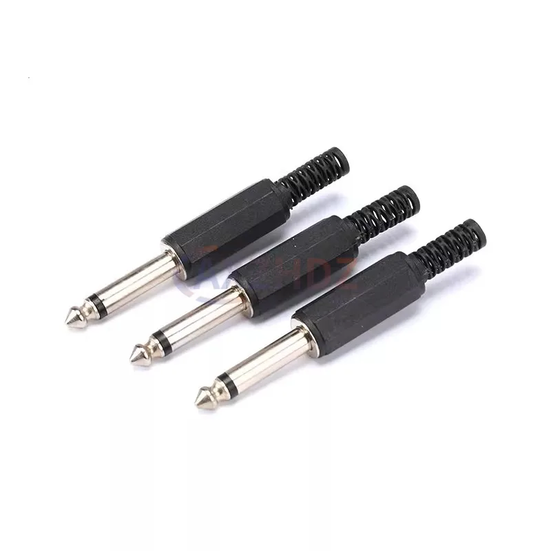 5 قطعة 2 القطب أحادية مكبر للصوت التوصيل 6.35 مللي متر/6.5 مللي متر 6.35 ستيريو المعادن ميكروفون جاك المكونات في موصل الصوت ل KTV #4