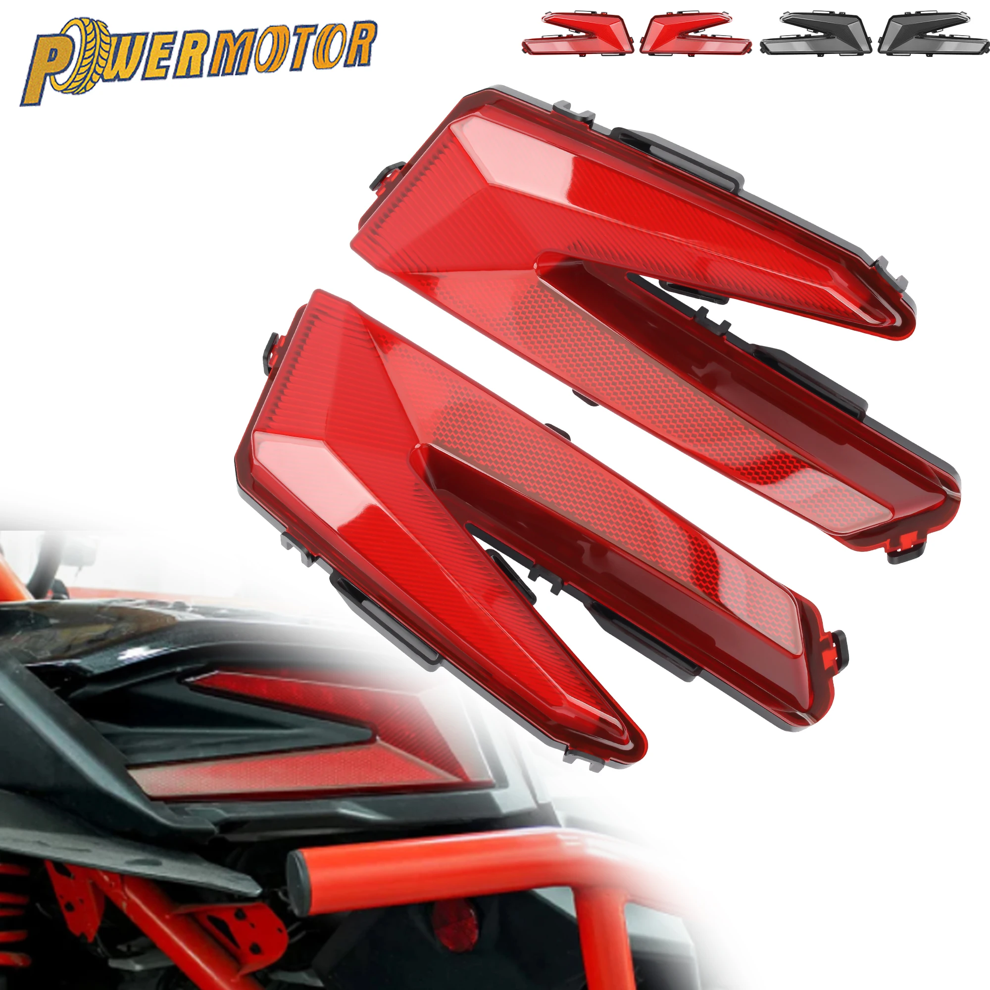 

ATV UTV Quad Brake Tail Light Red Smoky Black Taillight For Can-Am Maverick X3 900 MAX Turbo R XDS XRS 2017 2018 2019 2020 2021