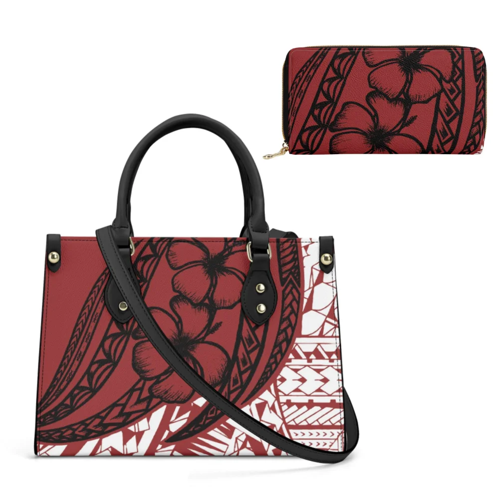 

Polynesian Handbag Custom Pattern Travel Large-Capacity Hawaiian Printed Bag Shopping Travel Women'S Bag Design Exquisite Ladies