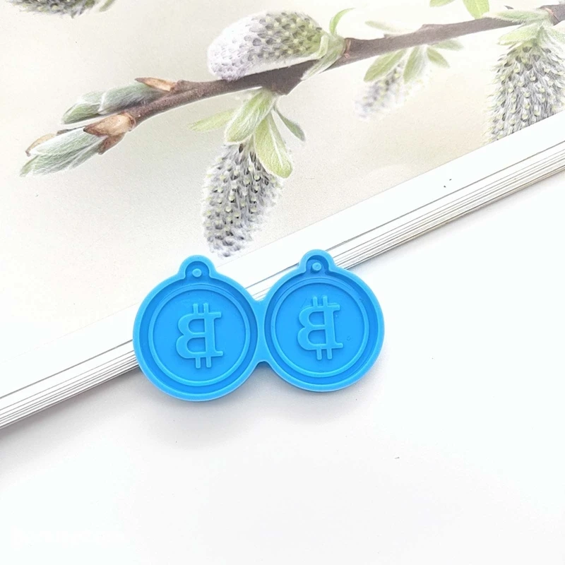 2Pcs Earring Silicone Molds Epoxy Casting Molds Dollar Resin Molds Pendant