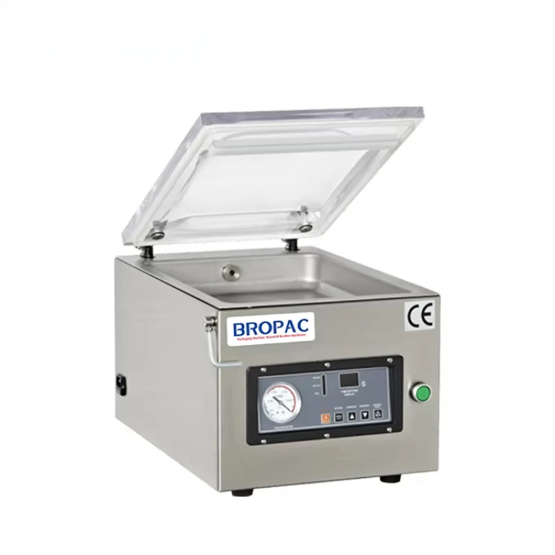 VM300TE/A Semi-automatic single-chamber dried chicken food nitrogen flushing vacuum packaging machine