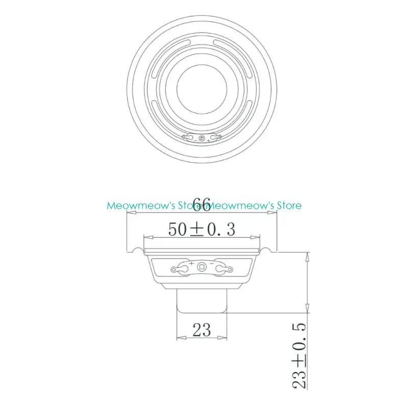 W91A 5W 고출력 4옴 스피커 드라이버 우퍼(이중 자석 기술 포함)
