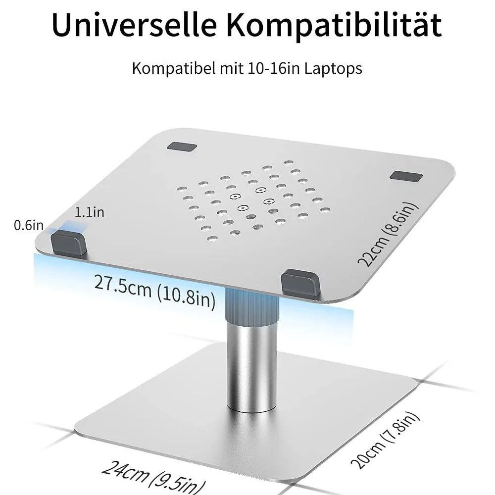 Height Ergonomic Notebook Holder Adjustable Laptop Stand Computer Stand Riser with 360 Rotating Portable Universal Bracket