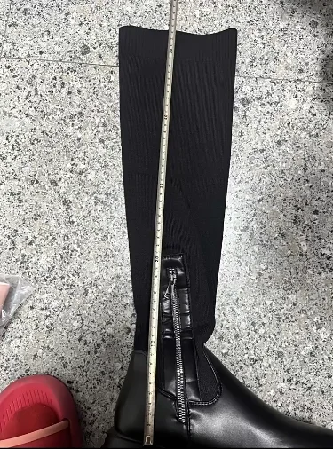 

Breathable Knitting Sock Boots for Women Thigh High Boots Ladies Stretch Shoes Booties