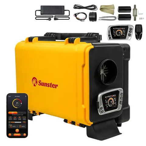 8KW Diesel Air Heater Diesel Heater Bluetooth App Remote Control Parking Heater 12V/220V w/Ventilation mode For Home Truck Tent