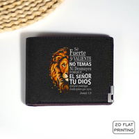 Lion Design Canvas Wallet Minimalist Business Style Men Women Compact Wallet Durable Lightweight Everyday Use Fashion Accessory