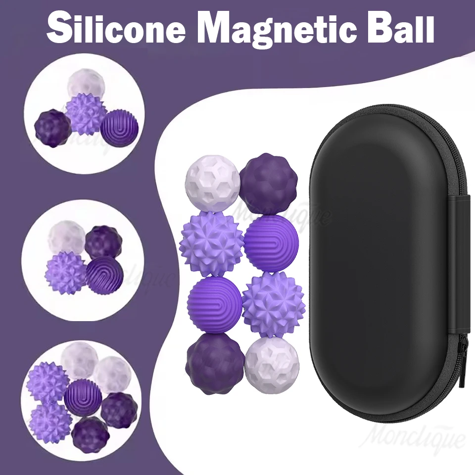 Silikon-Magnet-Sensorikball Anti-Stress-Spielzeug zur Reduzierung von Angstzuständen und Reizbarkeit bei Autismus, Aufmerksamkeitsdefizit-Hyperaktivitätsstörung