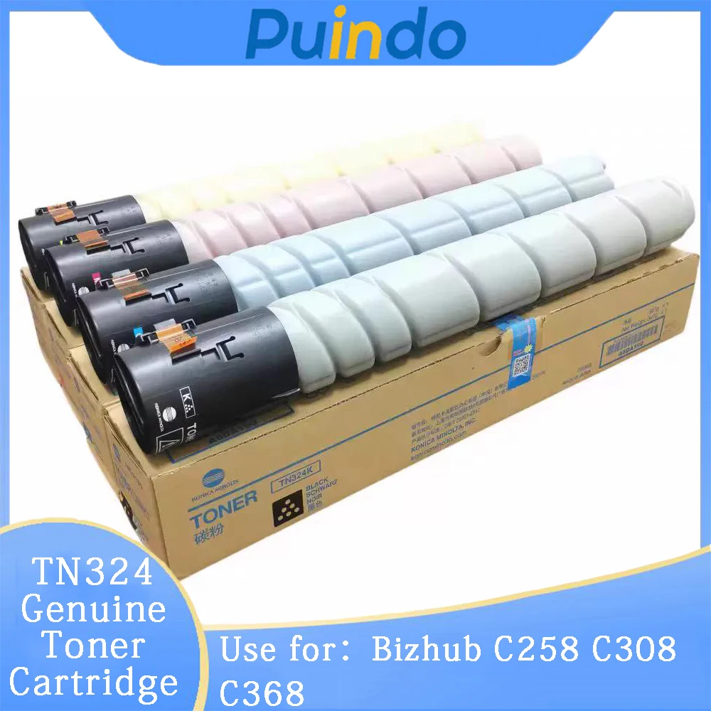 

TN324 оригинальный новый тонер-картридж для Konica Minolta Bizhub C258 C308 C368 CMYK A8DA190 A8DA290 A8DA390 A8DA490