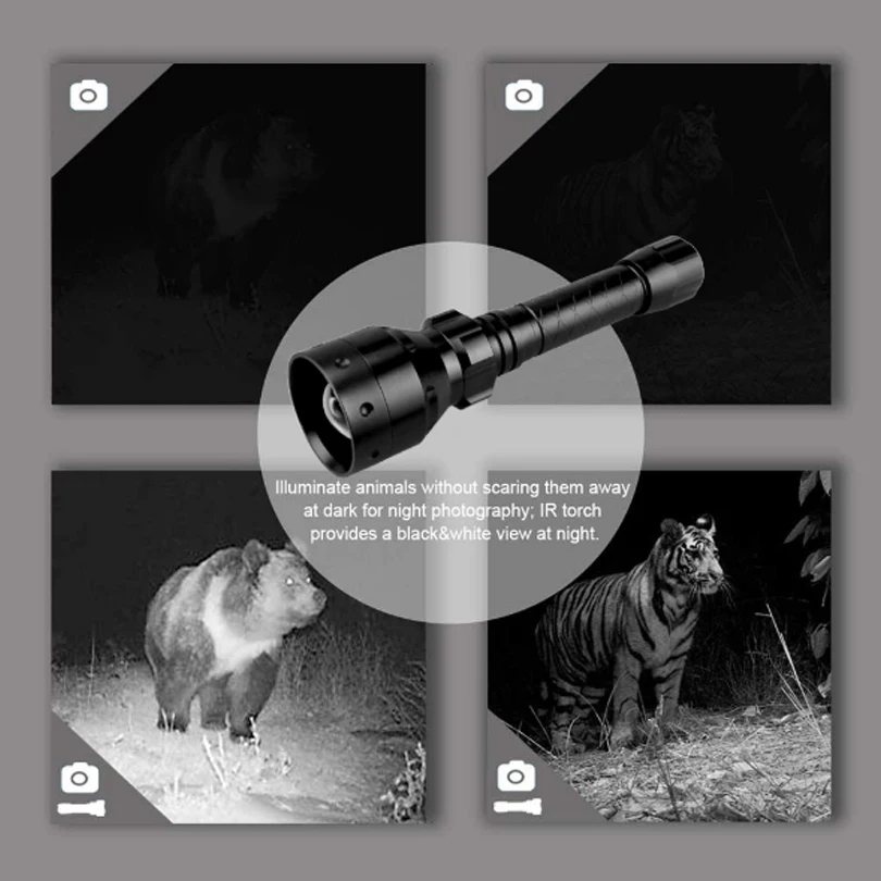 SecurityIng IR 940nm T50 Infrared Flashlight Waterproof LED Range Radiation Night Vision Torch for Outdoor Linterna   Hunting