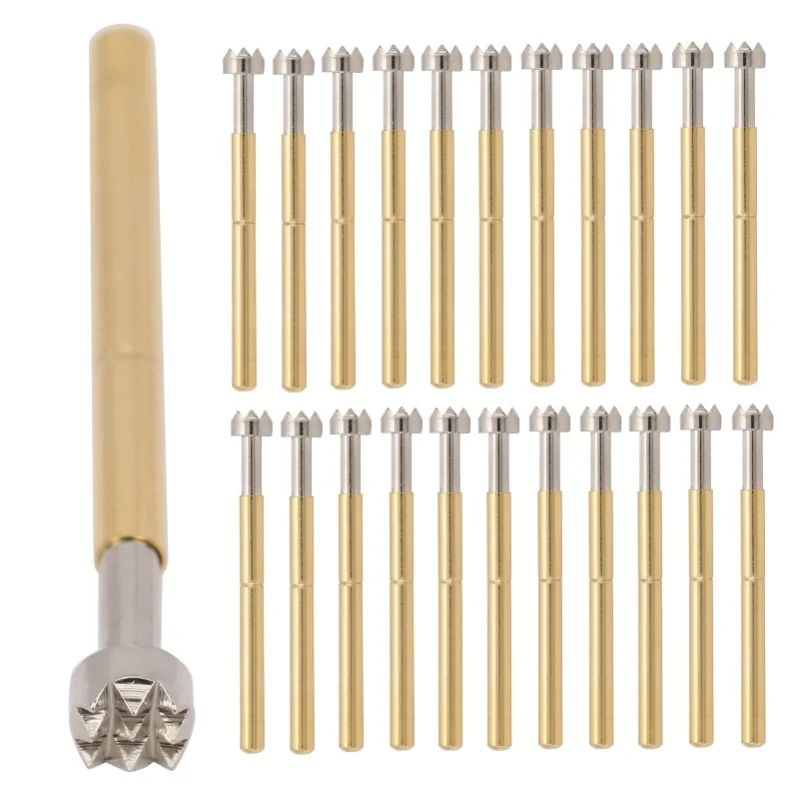 100Pcs Spring Test Probe 9 Claws Testing Loaded Contact Pins Industrial Supplies 2.36mm P156-H