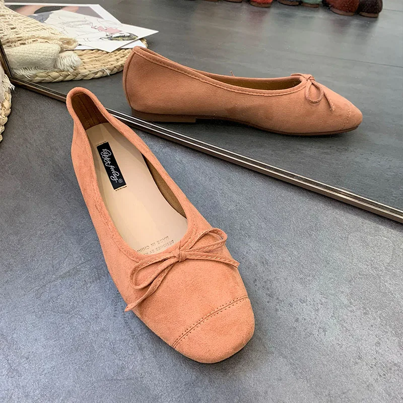 Modische flache Damenschuhe, Ballerinas, neue Frühlings- und Herbstkollektion, weiche Slip-On-Schuhe für Damen, Schmetterlingsknoten, flache Damenschuhe. – Detail 14