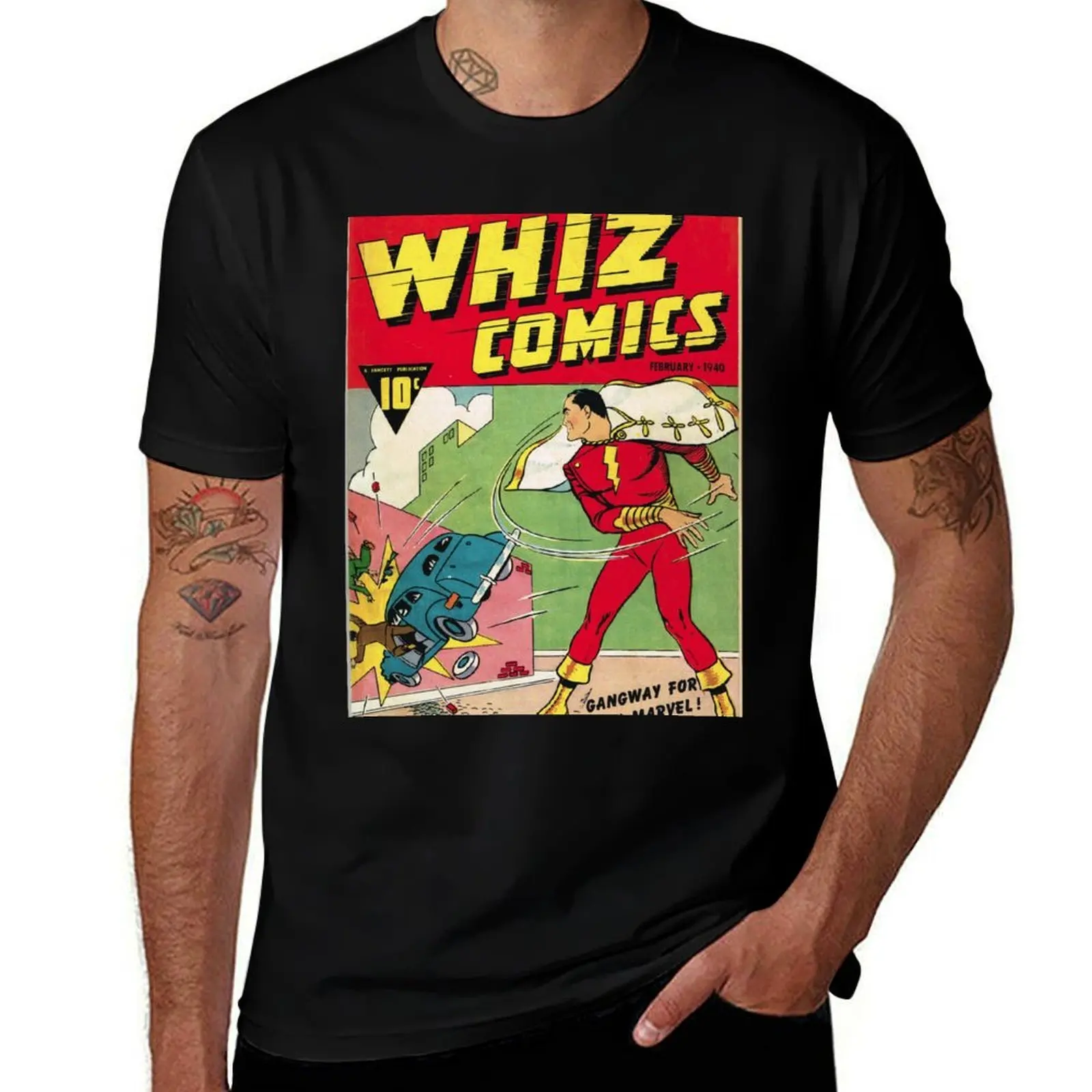 WHIZ Comics #2 Shazam First Appearance T-Shirt Festival Party Tee Top
