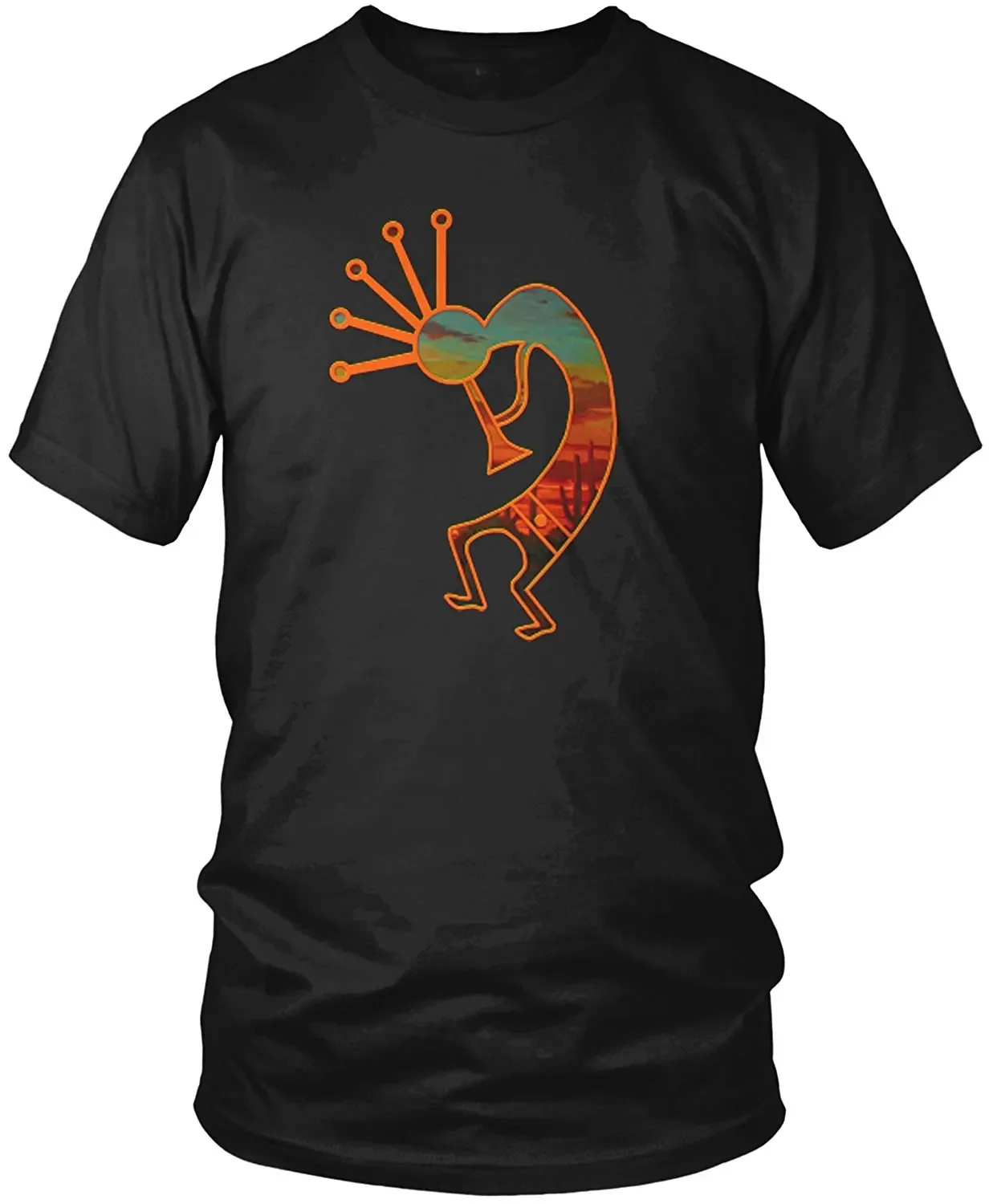 T-Shirt Kokopelli Del Dio Nativo Del Deserto Della Tribù Americana T-Shirt Da Uomo Casual A Maniche Corte Con O-Collo In Cotone 100% Taglia S-3XL