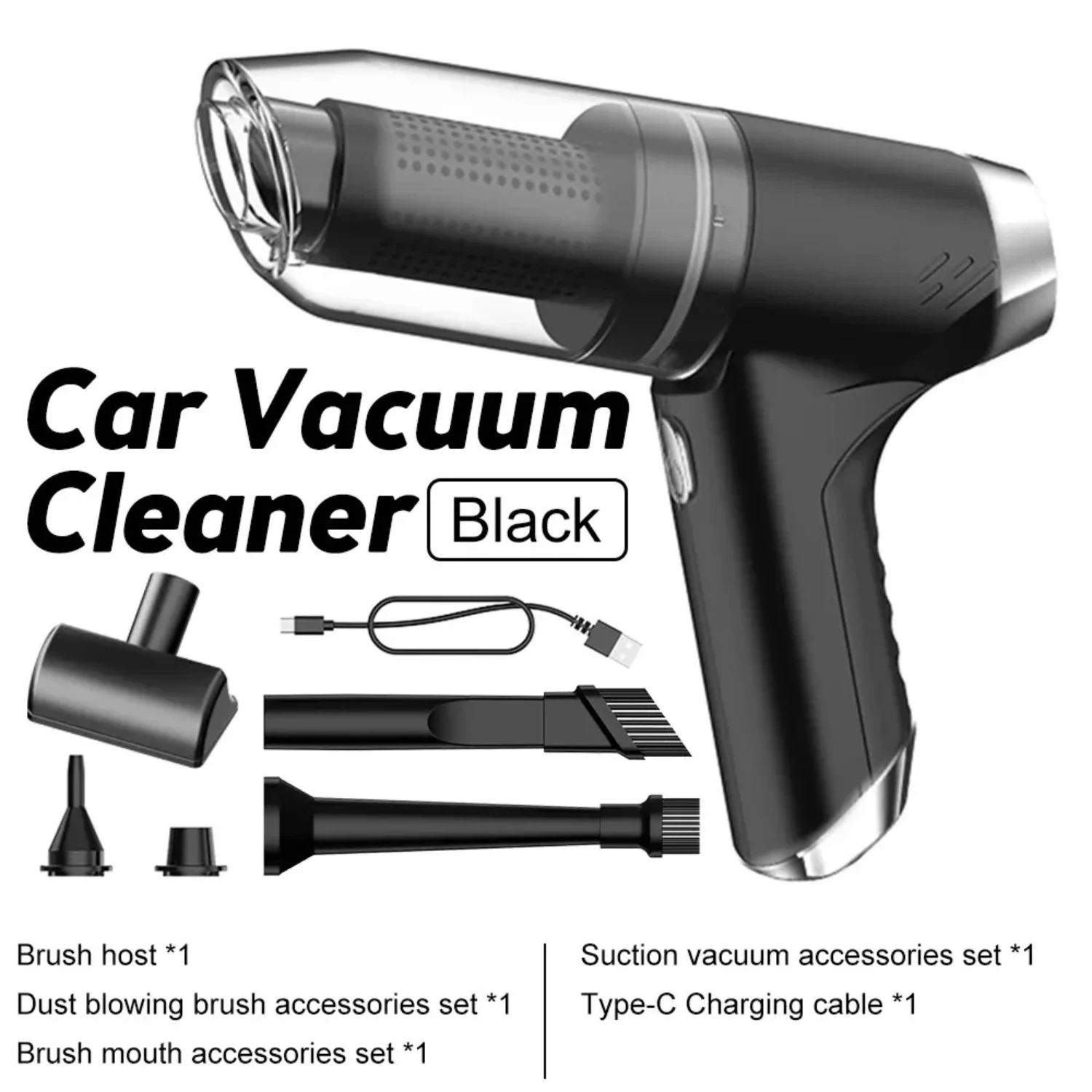 Handheld Whirlwind Car Vacuum Cleaner - Mini Portable Ultra Power Wireless Multi-Use 3-in-1 Machine